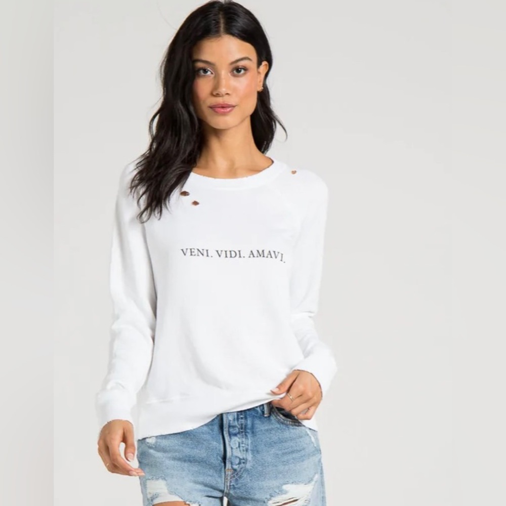 n:Philanthropy - Belize Sweatshirt (Graphic) White pullover veni Vidi Amavi S